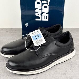 Lands' End Men's Sport Oxford Black Comfort Casual Dress Shoes Men's Size 13